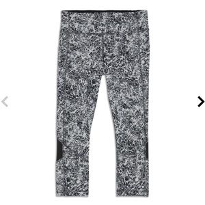 Lululemon pace rival crop - pain splash silver multi